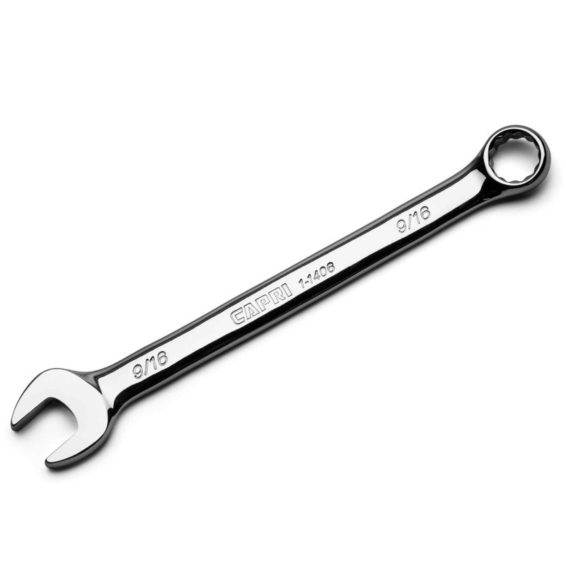 Capri Tools 9/16-inch Combination Wrench, 12 Point, SAE, Chrome (1-1406) - Image 1